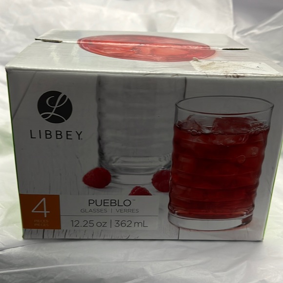 Libbey Dining Nib Set Of 4 Libbey Pueblo Glasses Clear Glass Poshmark